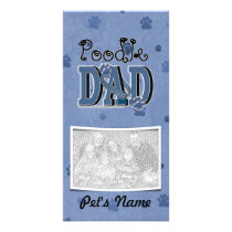 Poodle DAD Photo Card Template