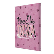 Poodle DIVA Gallery Wrap Canvas