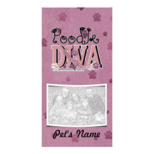Poodle DIVA Photo Greeting Card