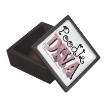 Poodle DIVA Premium Keepsake Box