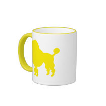 Perro de caniche (amarillo) tazas
