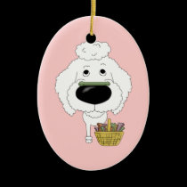 Poodle - Easter Bone Hunt, Anyone? ornaments