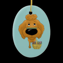 Poodle - Easter Bone Hunt, Anyone? ornaments