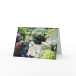Poodle Garden Greeting Card