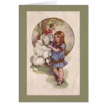 Poodle  Greetng Card Vintage