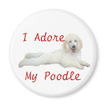 Poodle I Adore Magnet by normagolden Poodle I Adore Magnet