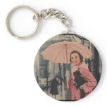 Poodle in Paris Keychain