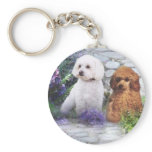 Poodle Keychain Hydrangeas