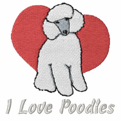 Poodle Love Embroidered Shirt by MenagerieMayhem