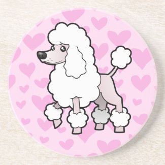 Poodle Love Coaster Cartoon Poodle Coaster