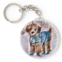 Poodle Lovers Gifts Keychain