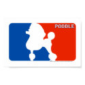 Poodle Major League Dog Print by dogsilhouettes Poodle Major League Dog Print