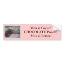 poodle milk bumper stickers by bunnyandthebeast poodle milk bumper stickers