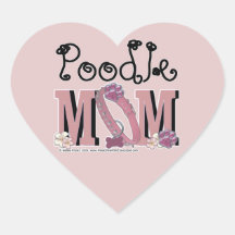 Poodle MOM Stickers