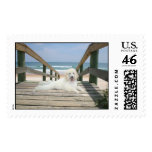Poodle On Beach Postage
