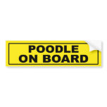Poodle on Board Bumper Stickers