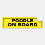Poodle on Board Bumper Stickers