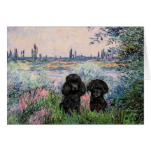 Poodle Pair (black) - By the Seine Cards