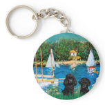 Poodle Pair (black) - Sailboats Keychains