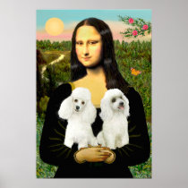 Poodle Pair (White) - Mona Lisa Posters
