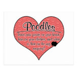 Poodle Paw Prints Dog Humor Postcard