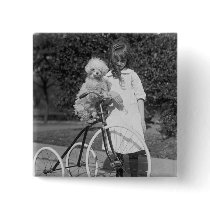 Poodle Perch, 1913 Pinback Buttons