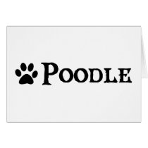 Poodle (pirate style w/ pawprint) greeting cards