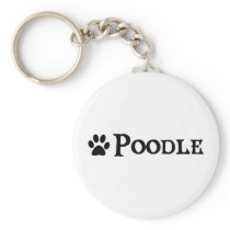 Poodle (pirate style w/ pawprint) key chains