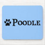 Poodle (pirate style w/ pawprint) mouse mat