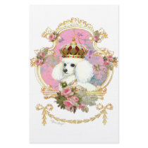 Poodle Princess n Pink Roses Stationery Design