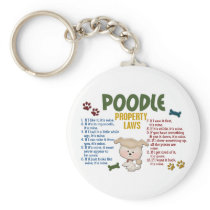 Poodle Property Laws 4 Key Chains