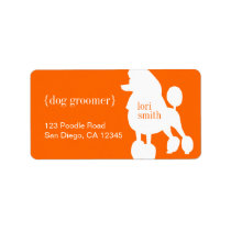 Poodle Return Address Labels labels