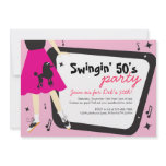 Poodle Skirt 1950's themed party invitation