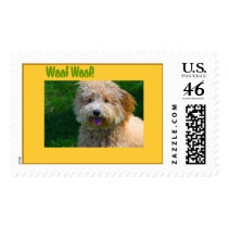 Poodle Stamp  Woof Woof!