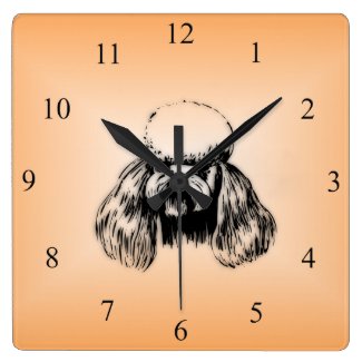 Poodle Star Wall Clock