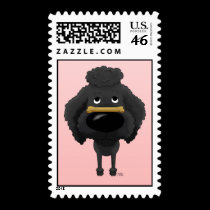 Poodle Valentine Postage stamps