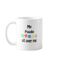 Poodle Walks Design mugs