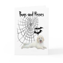 Poodle White Halloween Greeting Card by normagolden Poodle White Halloween Greeting Card