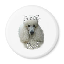 Poodle (wht) Dad 2 magnets by GreyWolfCreation Poodle (wht) Dad 2 magnets