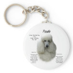 Poodle (wht) History Design Key Chains