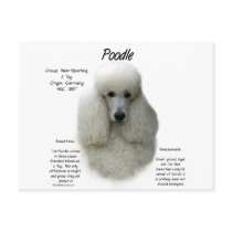 Poodle (wht) History Design postcards by GreyWolfCreation Poodle (wht) History Design postcards