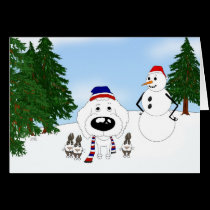 Poodle Winter Scene cards