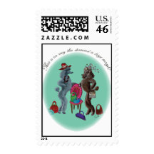 Poodles and Diamonds Postage Stamps
