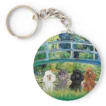 Poodles (four) - Bridge Keychains