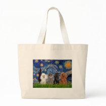 Poodles (four) - Starry Night bags