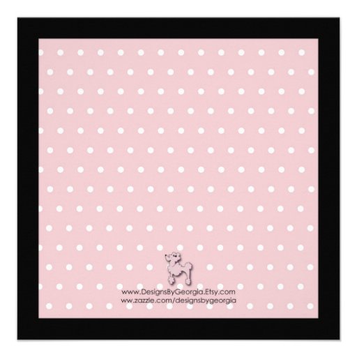 Poodles in Paris Square Pink Invitation
