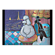 Poodles Paris Cafe Business Card