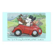 Poodles Retro Scripture Stickers Gift Tags