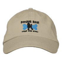 Poodles Rule Embroidered Hat embroidered hats by MenagerieMayhem Poodles Rule Embroidered Hat embroidered hats