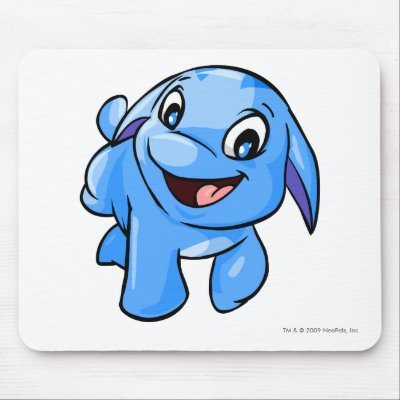 Poogle Blue Mouse Mats by neopets